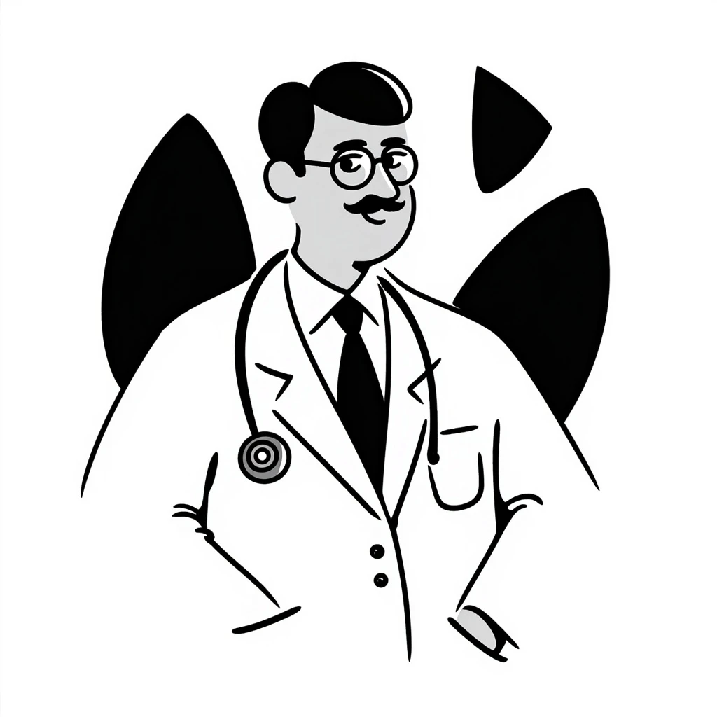 A portrait of Dr. V. Arunachalam, M.B.B.S. emoji