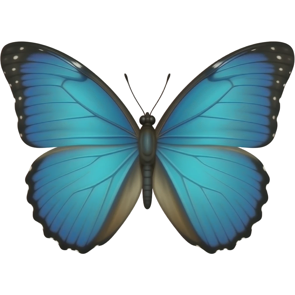 Mariposa azul emoji
