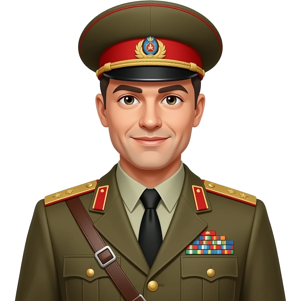 Military general with AK-47 emoji