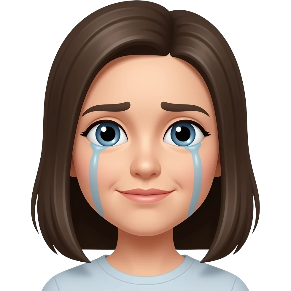 Cara sonrojada con los ojos chuecos y distorsionada emoji