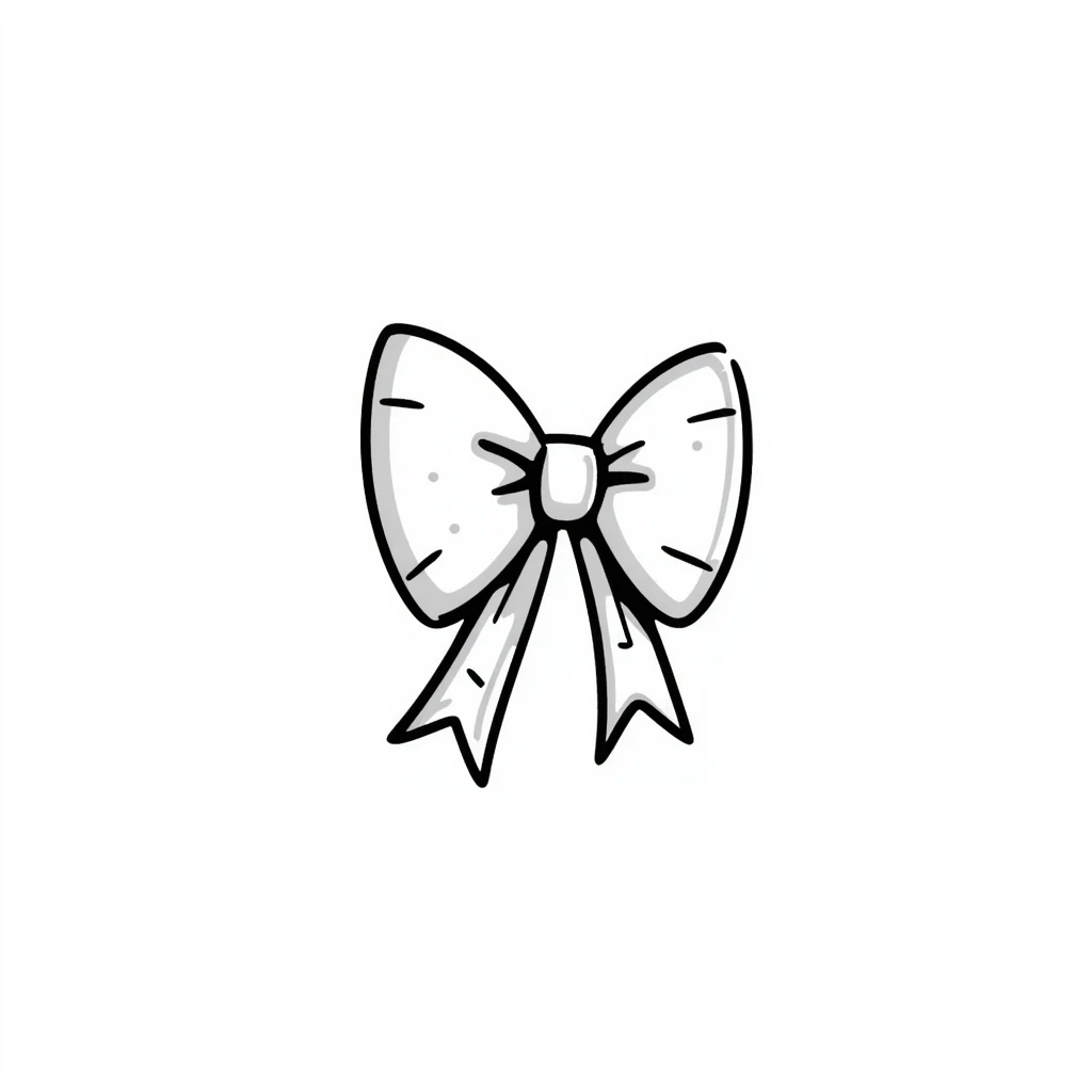 white gothic bow emoji
