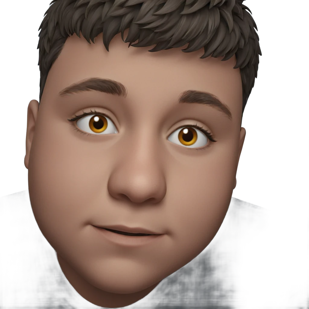 smiling boy portrait border emoji