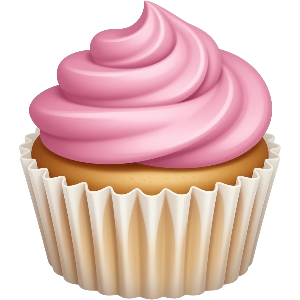 Cupcake with pink icing emoji