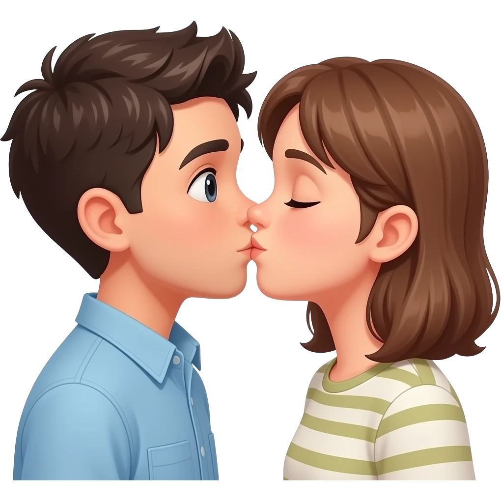 boy kisses emoji