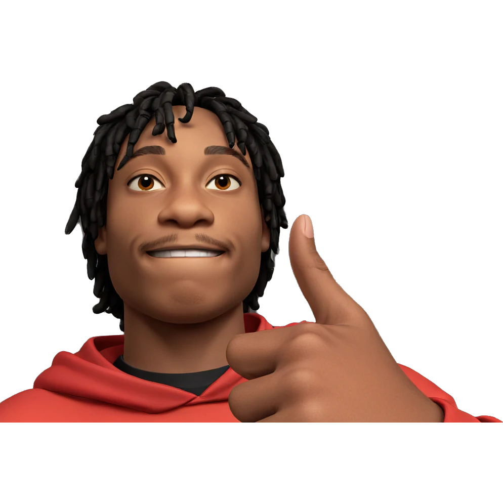 smug boy in red hoodie emoji