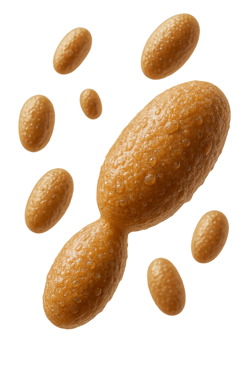batteri della candida fluttuano in aria, IPERREALISTICO 4K emoji