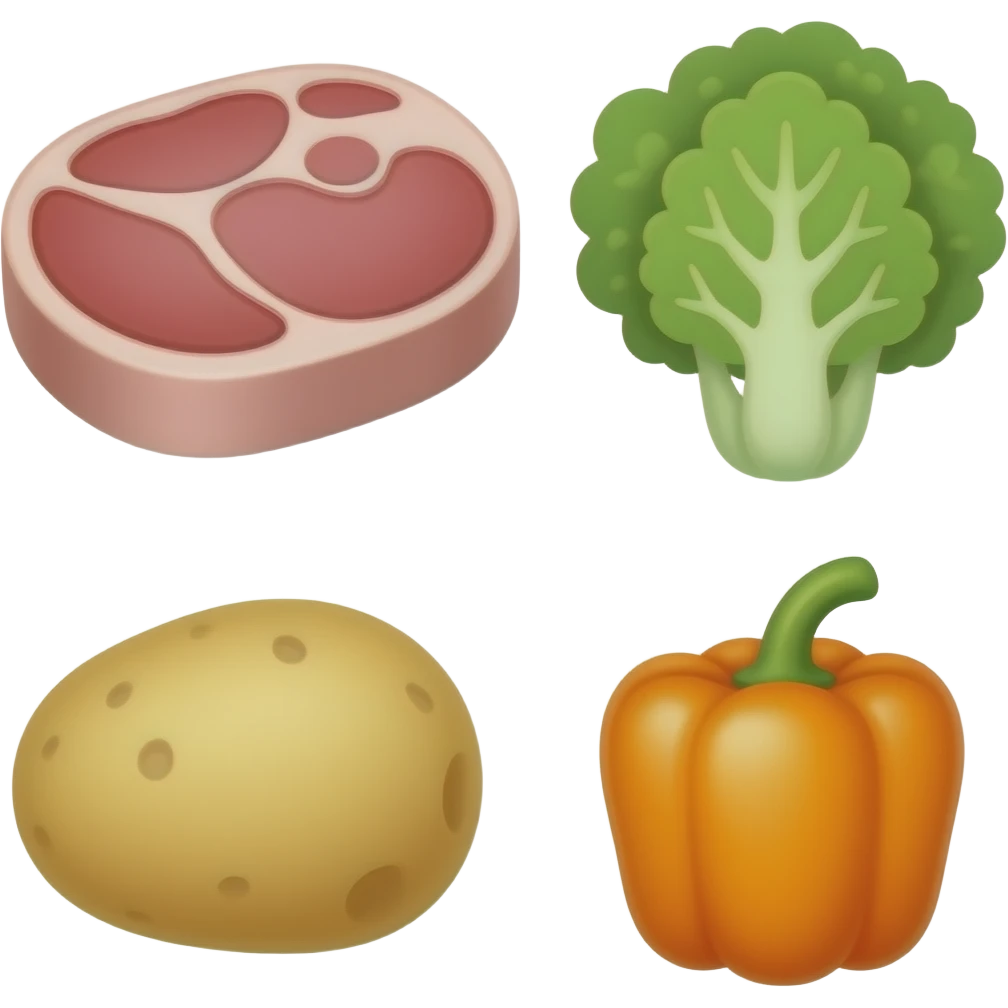 beef potato and vegetables emoji