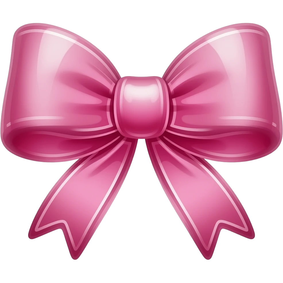 pink glass bow emoji