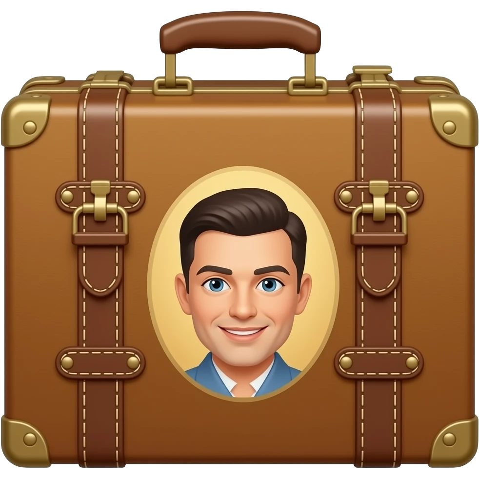 to clasicos antinguo maleta (suitcase player), común en la época de los años 50 o 60. Se emoji