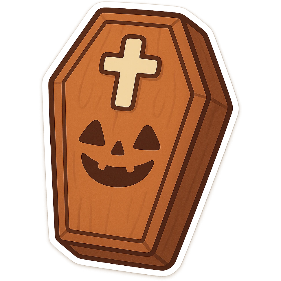 Halloween coffin , remove background emoji
