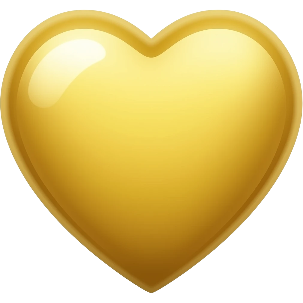 Golden heart emoji