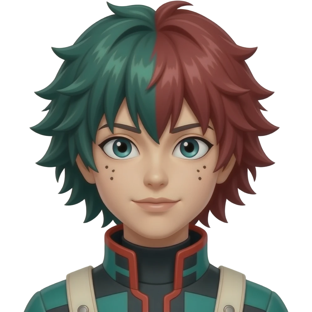 Shoto Todoroki but girl emoji