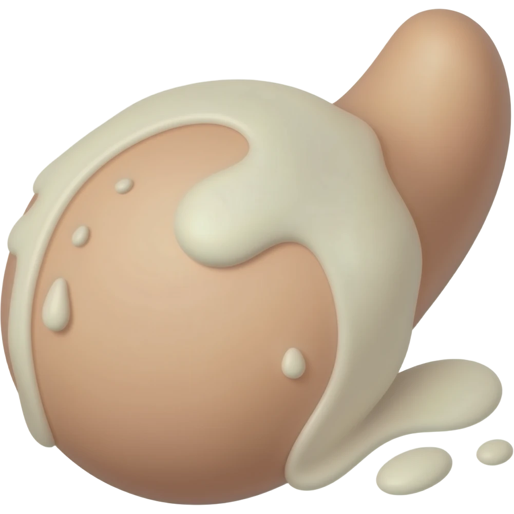 Hace un pene con leche emoji