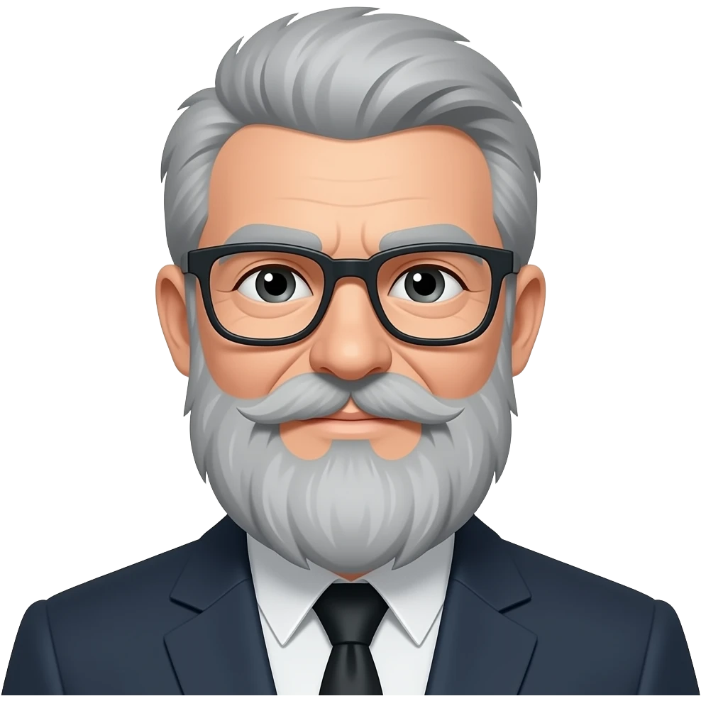 grey beard with glasses emoji