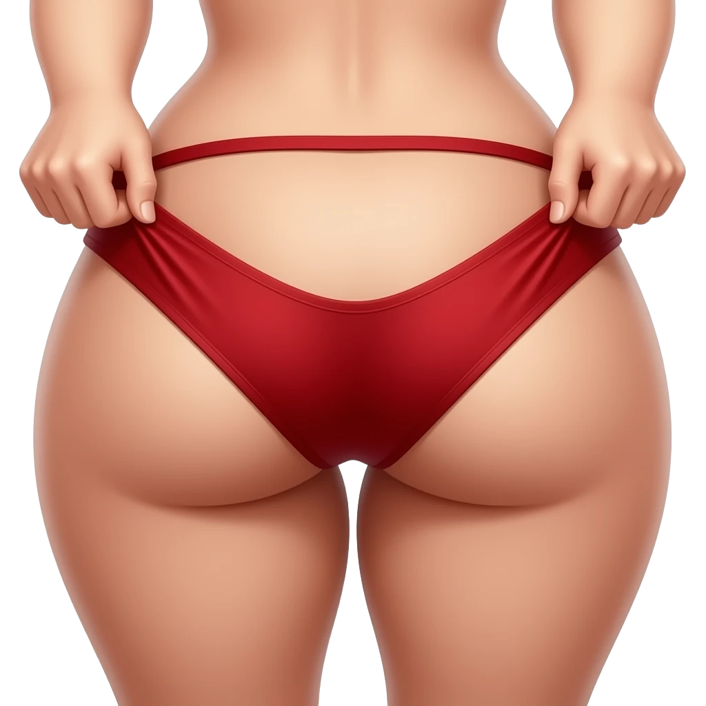 Ghostface chubby sexy wearing tight red briefs pulling down sexy emoji