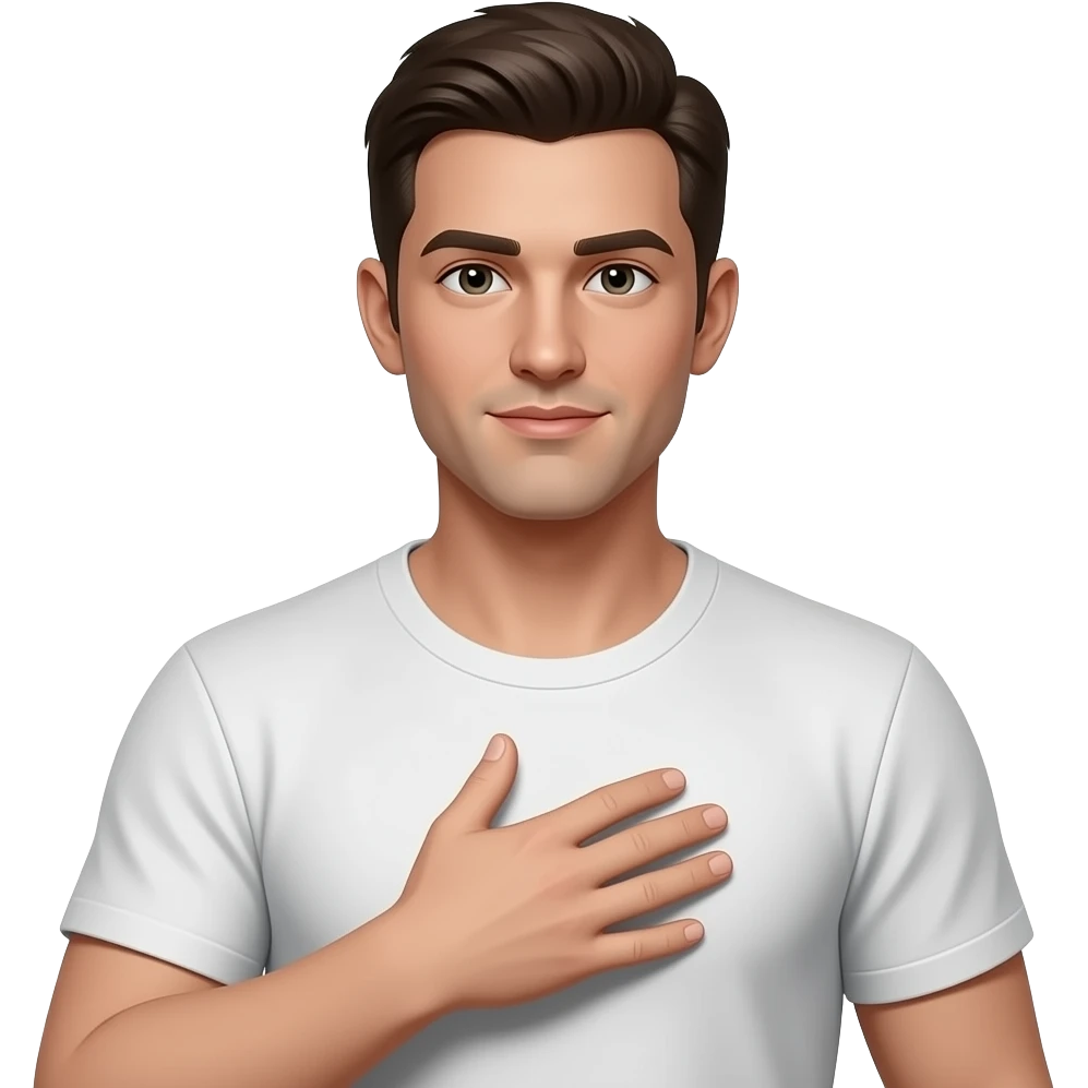 Realistic man touching breasts HD emoji