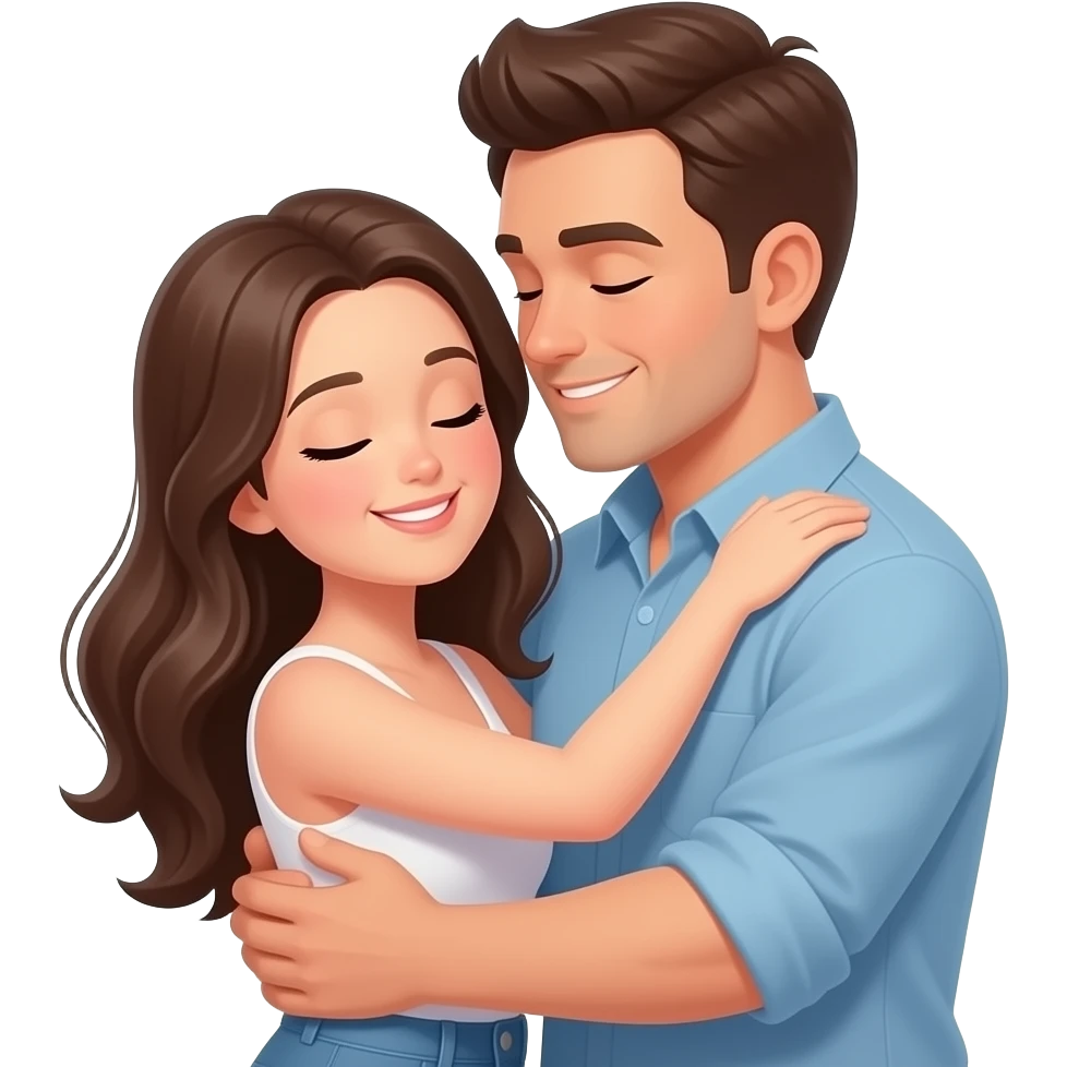 Tight Hug with girl friend emoji