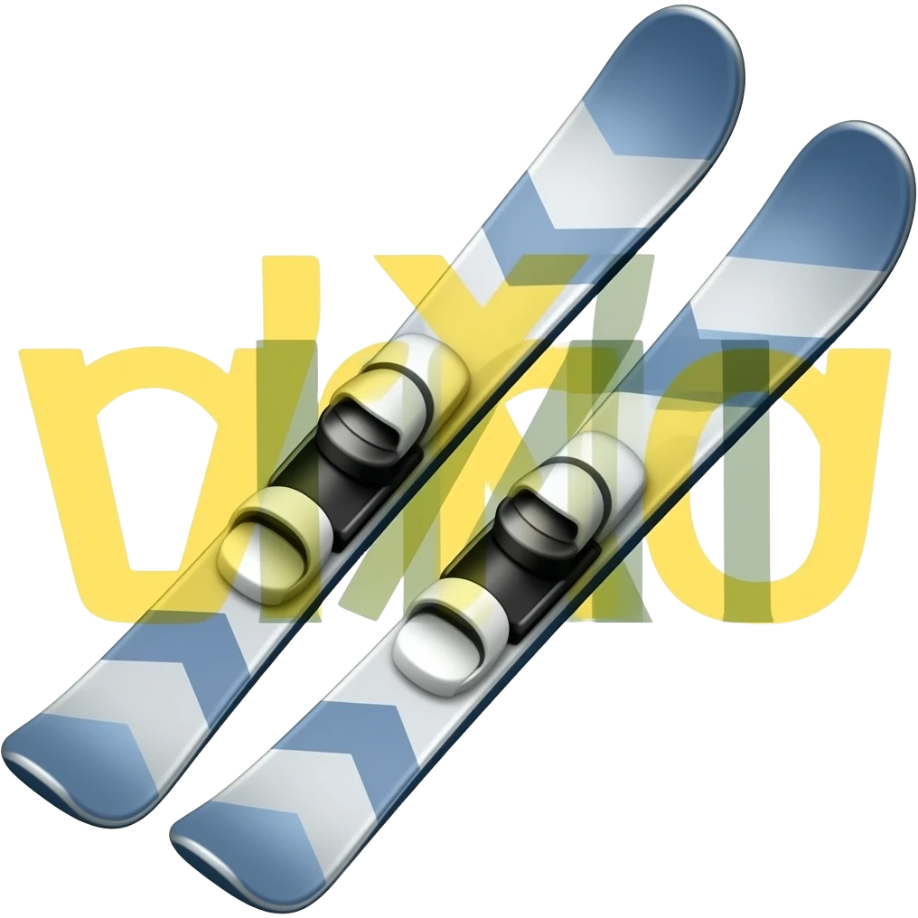 Emoji de ski qui permettent de skier (objet pas une personne) traits blancs aestetic emoji