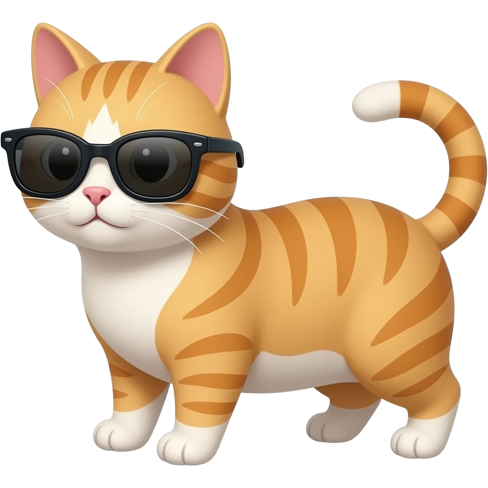 Cat wearing sunglasses emoji