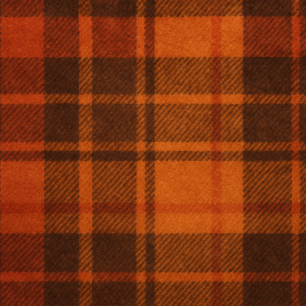 cozy autumn plaid pattern, flannel fabric texture, brown orange red, rustic fall background, soft textile look emoji