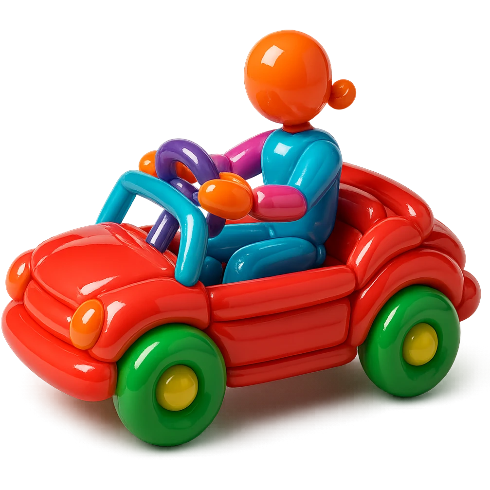 person driving a car emoji