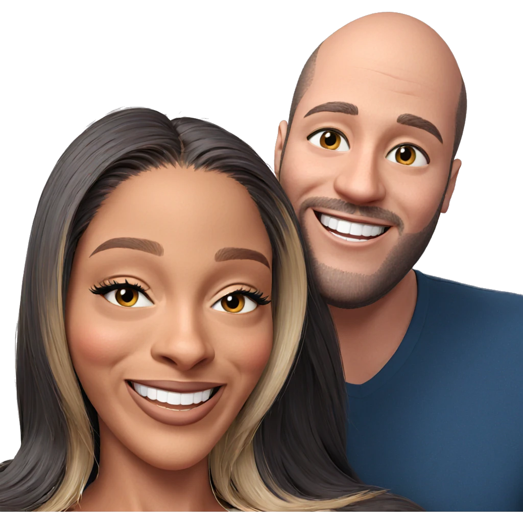 friends sharing a smile emoji