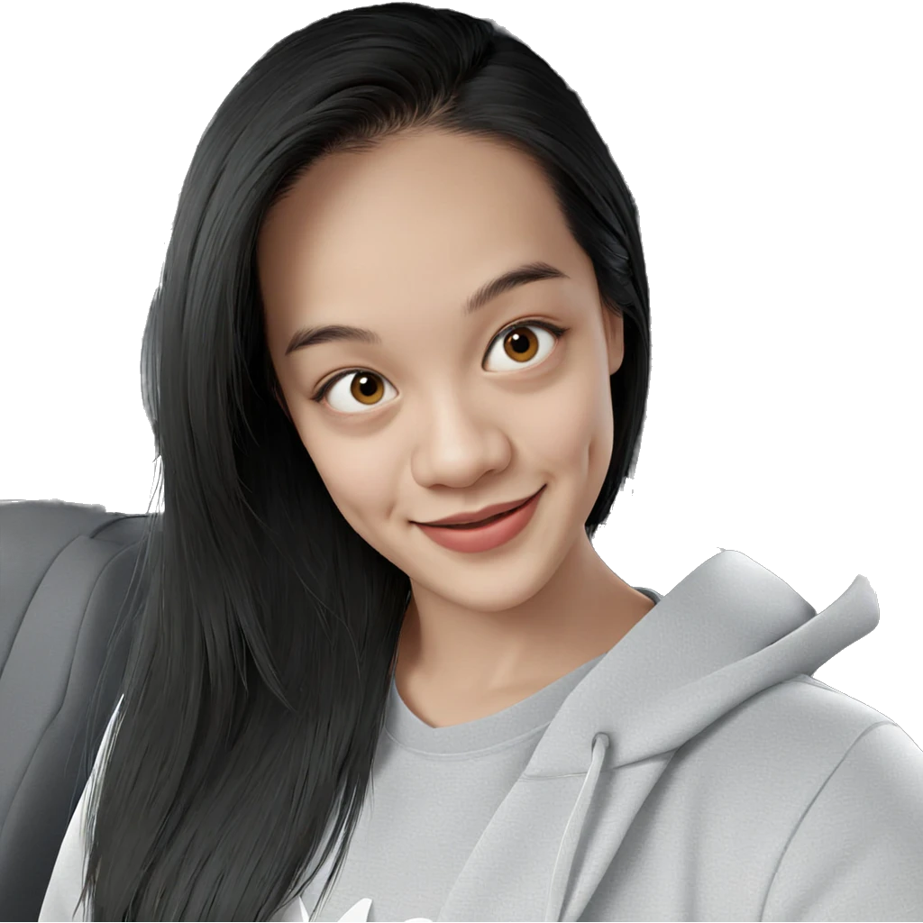 smiling girl in car interior emoji