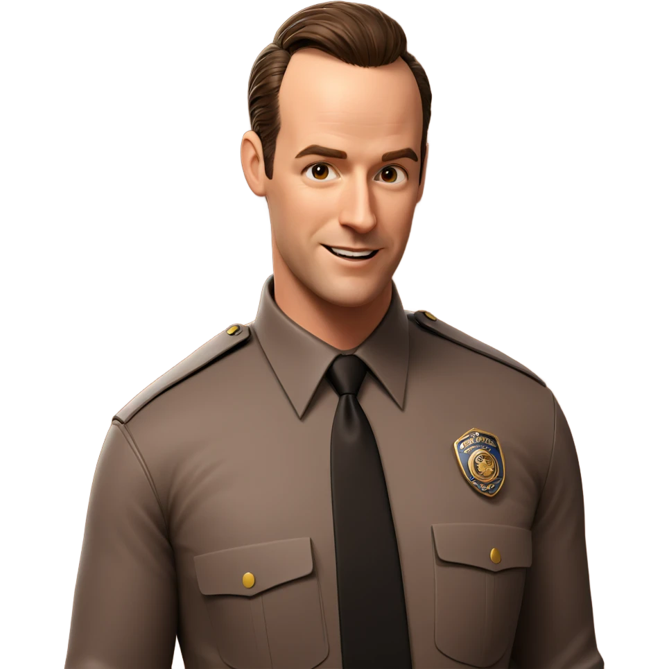smiling police officer portrait emoji