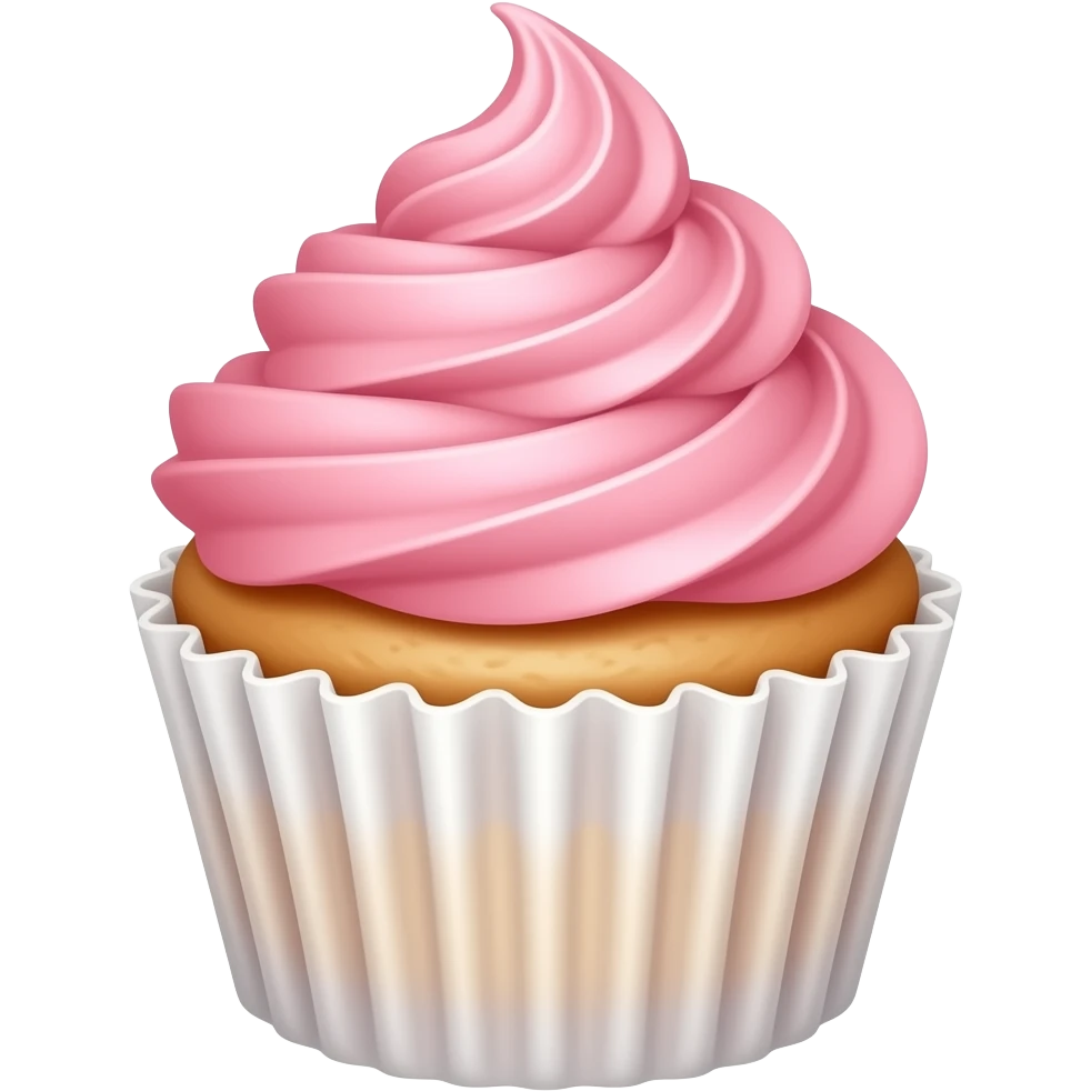 Cupcake with pink icing emoji