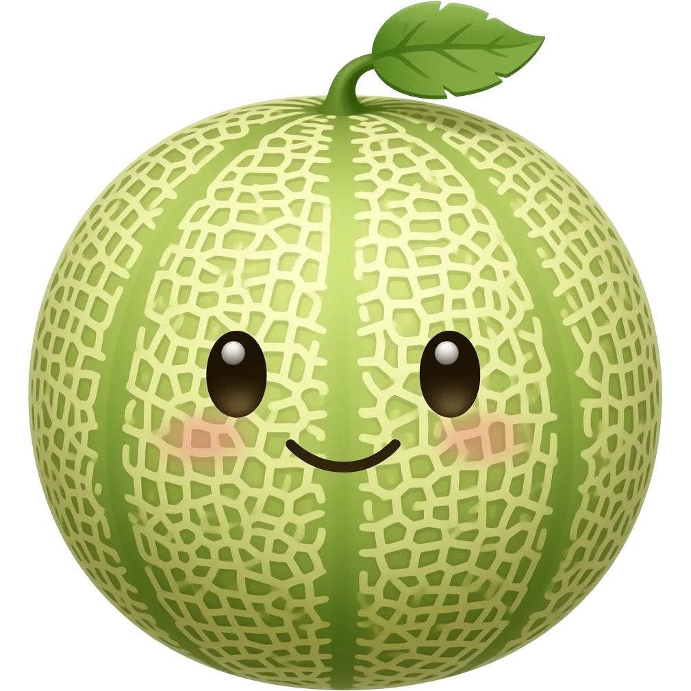 Kawaii honeydew melon emoji