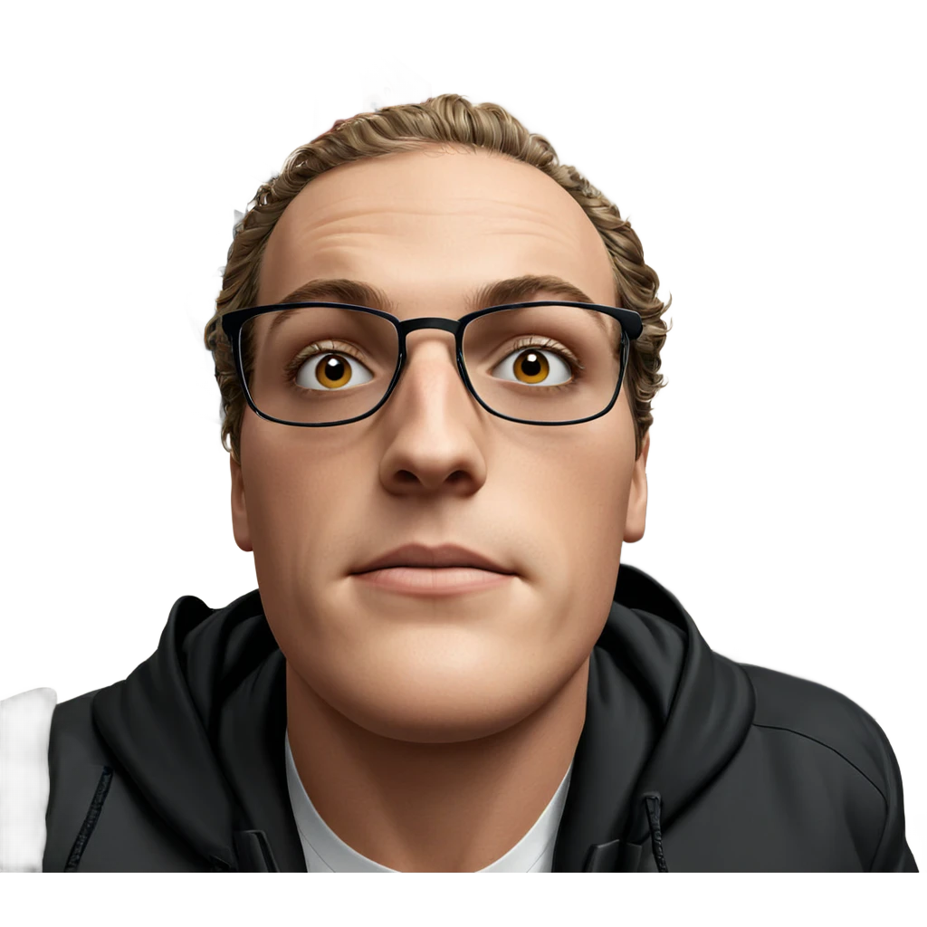 male in black jacket portrait emoji