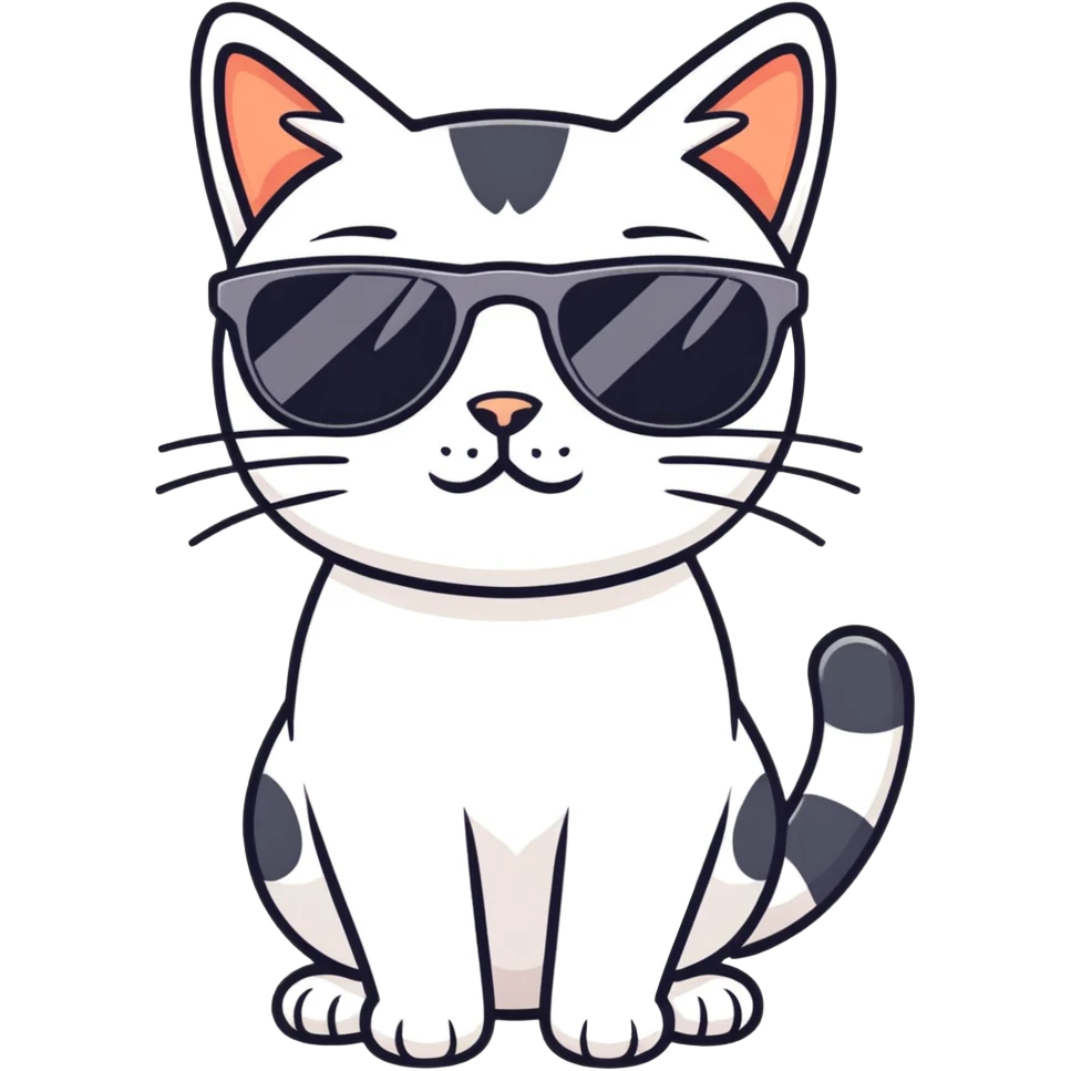 Cat with sunglasses emoji