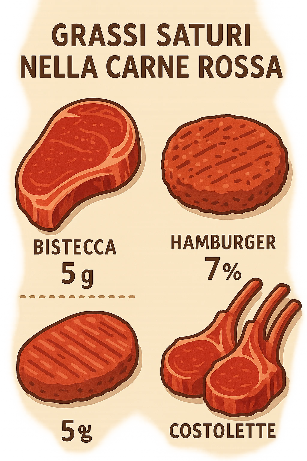 grassi saturi carne rossa in italiano emoji