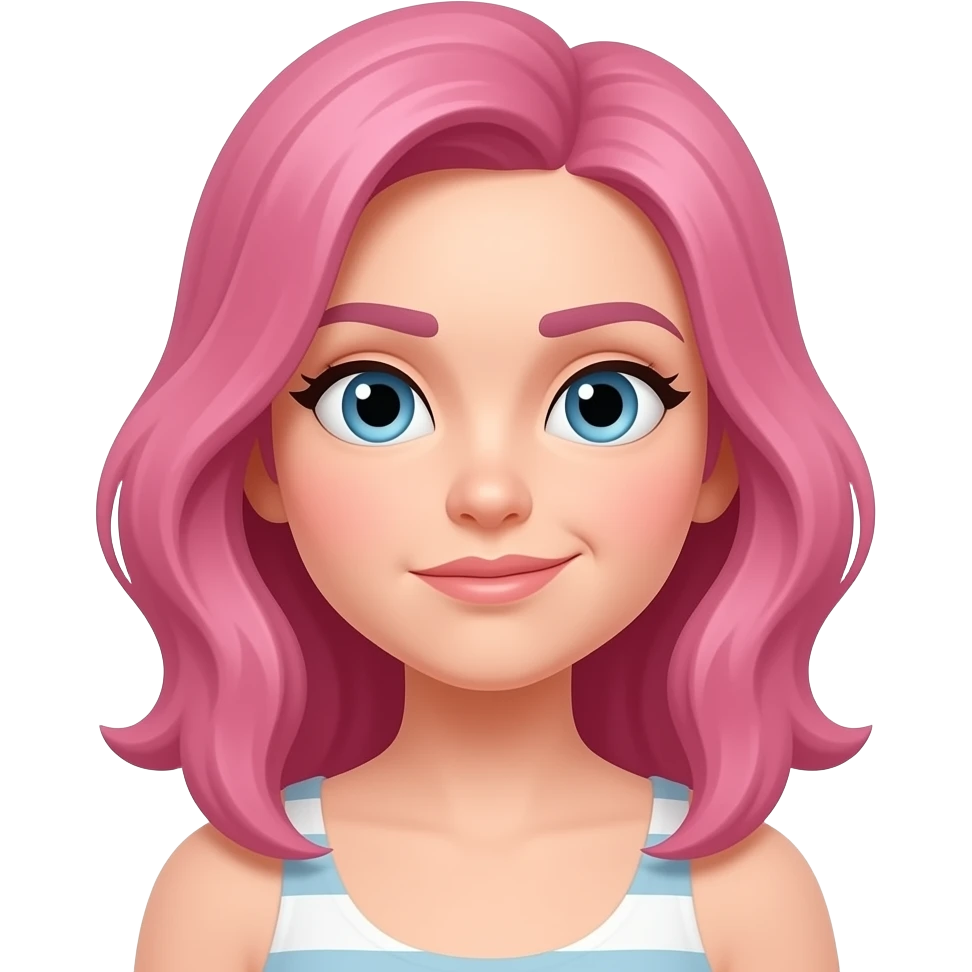 Shrugging woman with pink hair emoji