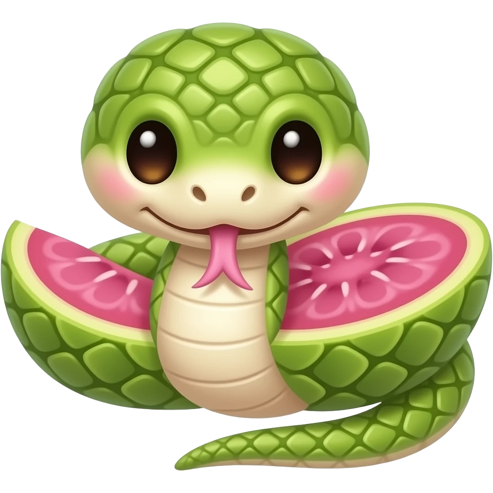 Kawaii fruta de seripiente fruta exotica emoji