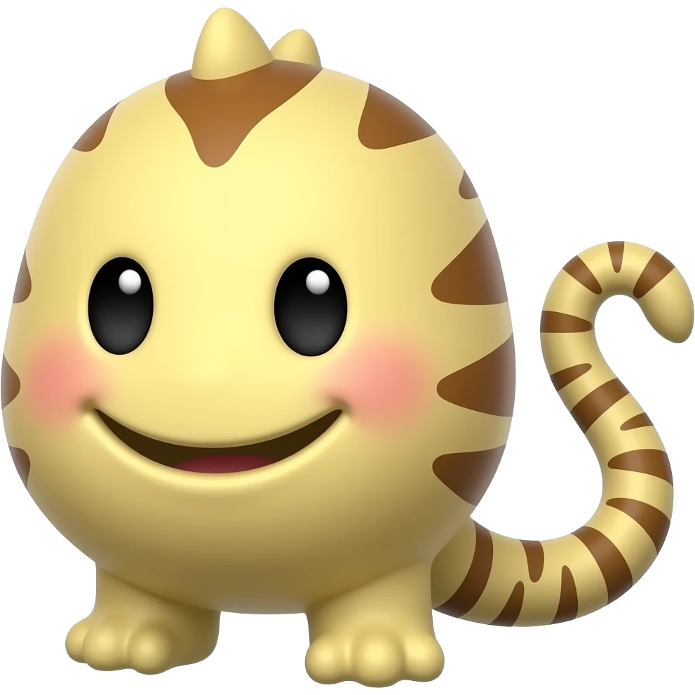 smiley with a tail emoji