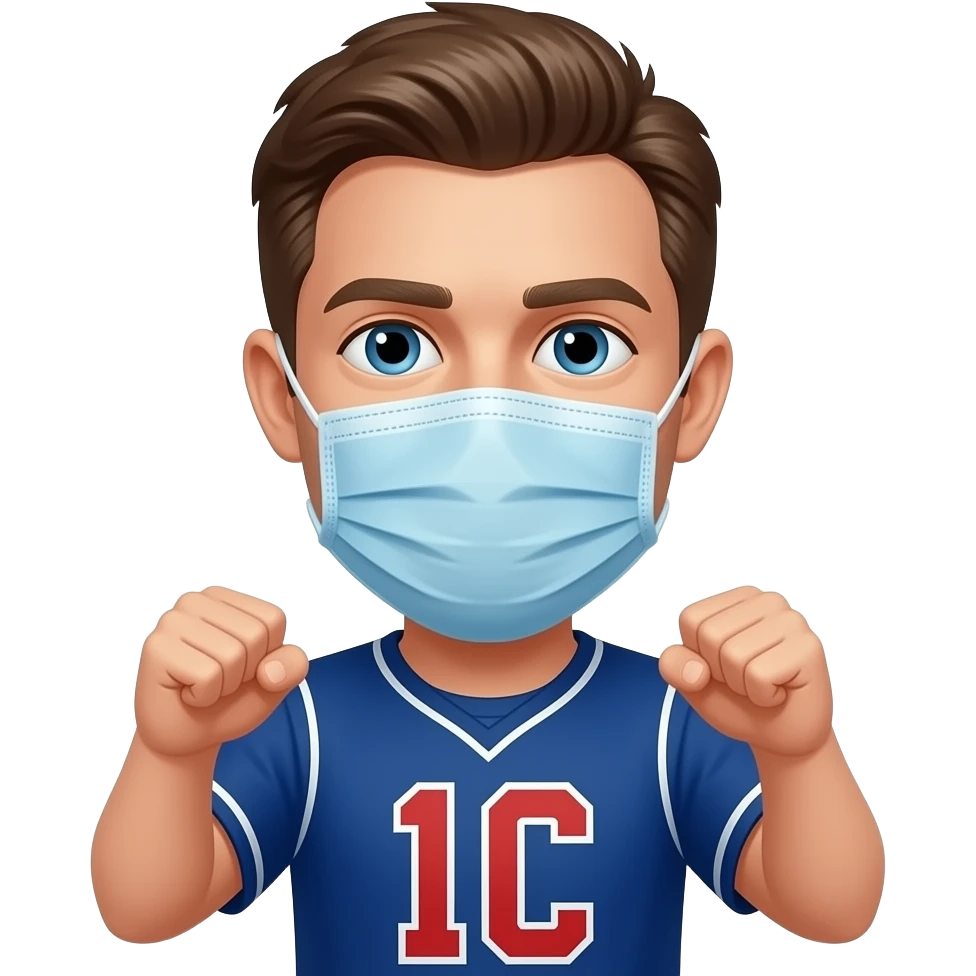 Faça um homen fazendo a comemoração do cole Palmer com uma carinha de 🥶 emoji