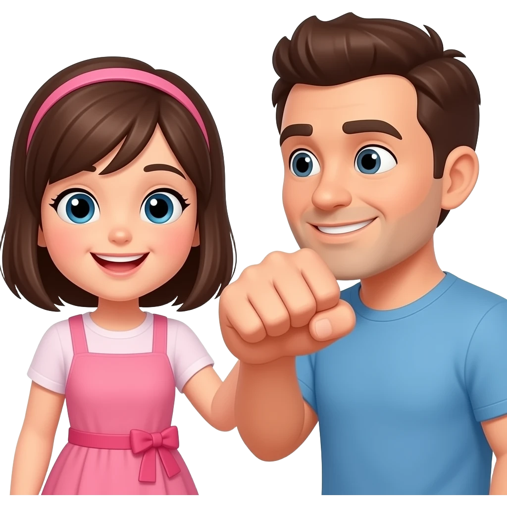 A girl fist fucking a guy emoji