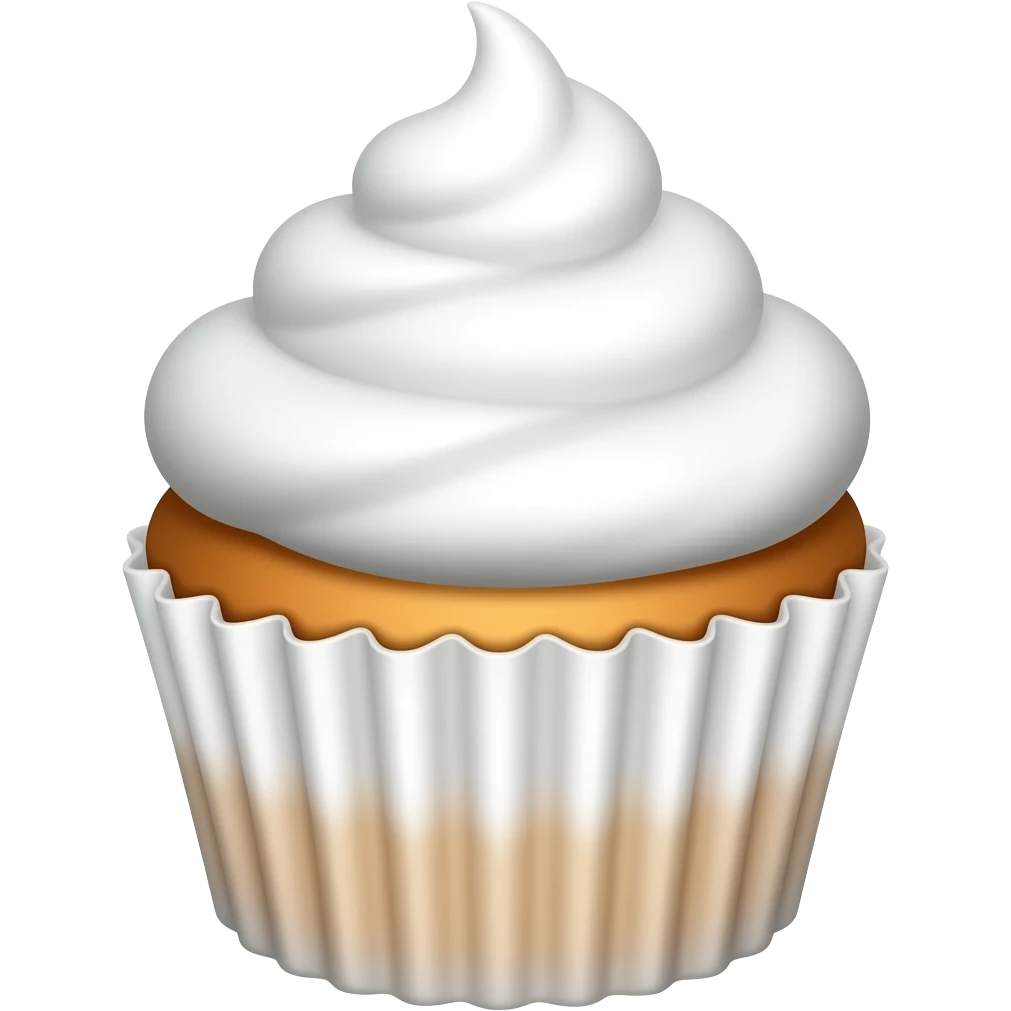 Plain white cupcake emoji