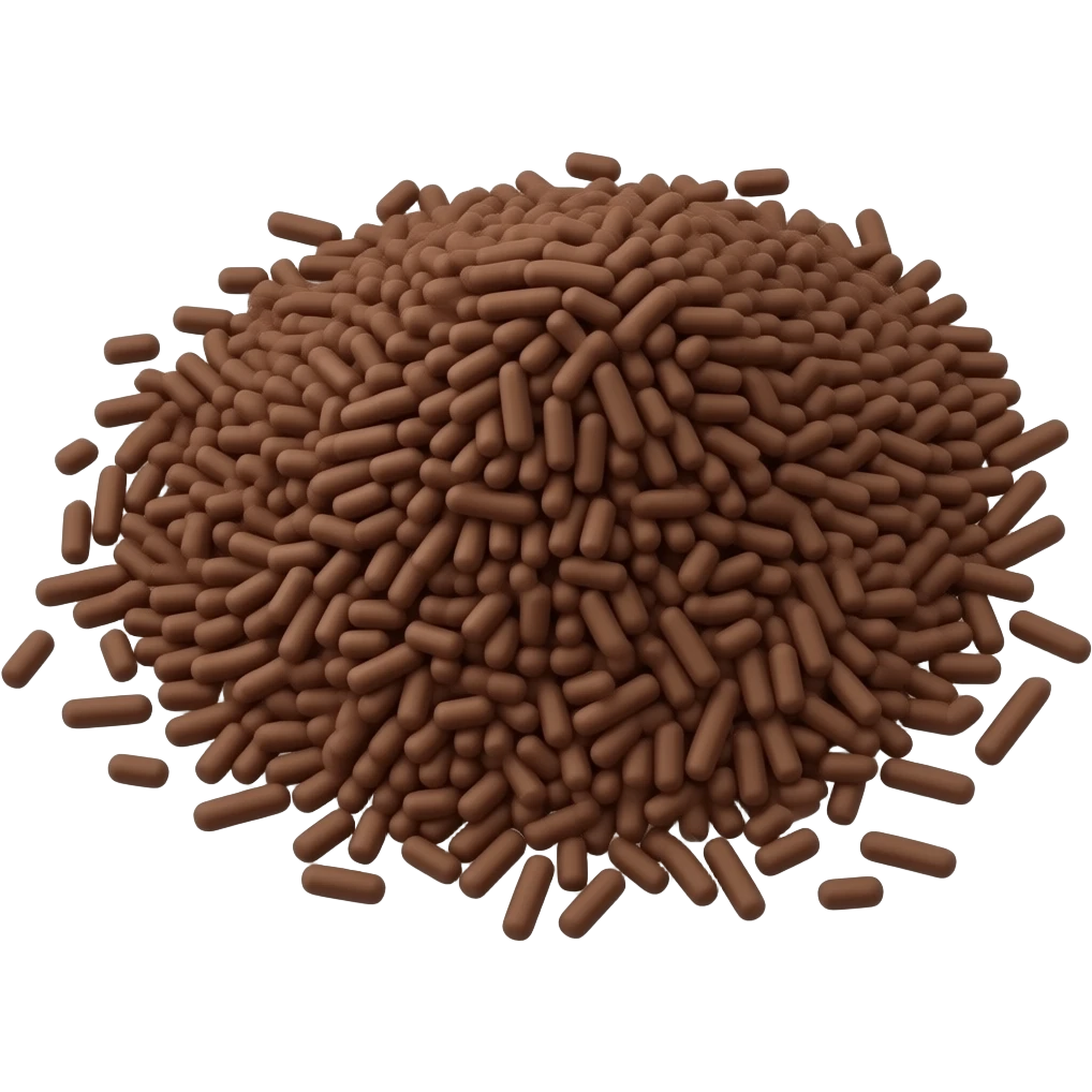 pile of brown chocolate sprinkles sideview emoji