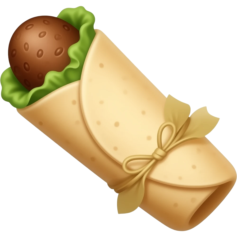 single kebab in lavash tortilla kebab no background emoji