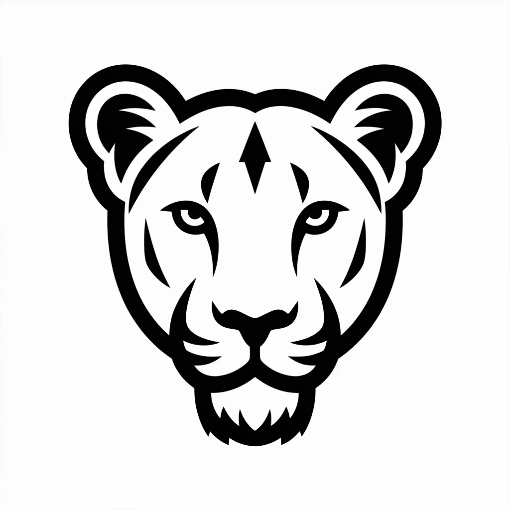 Lioness icon black silhouette emoji