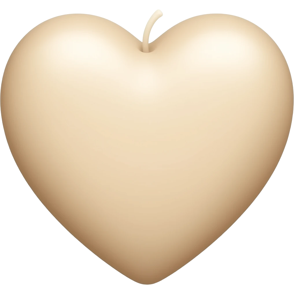 beige candle heart emoji