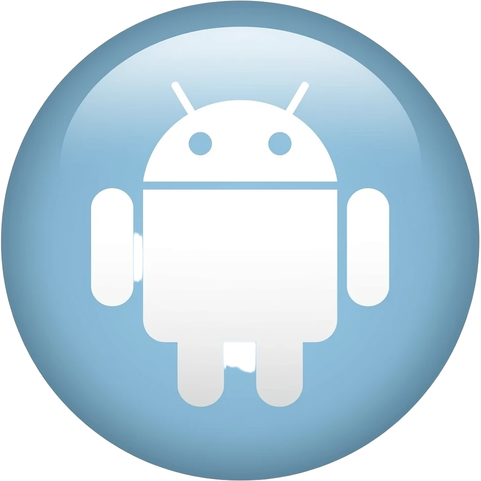 White Android circle emoji