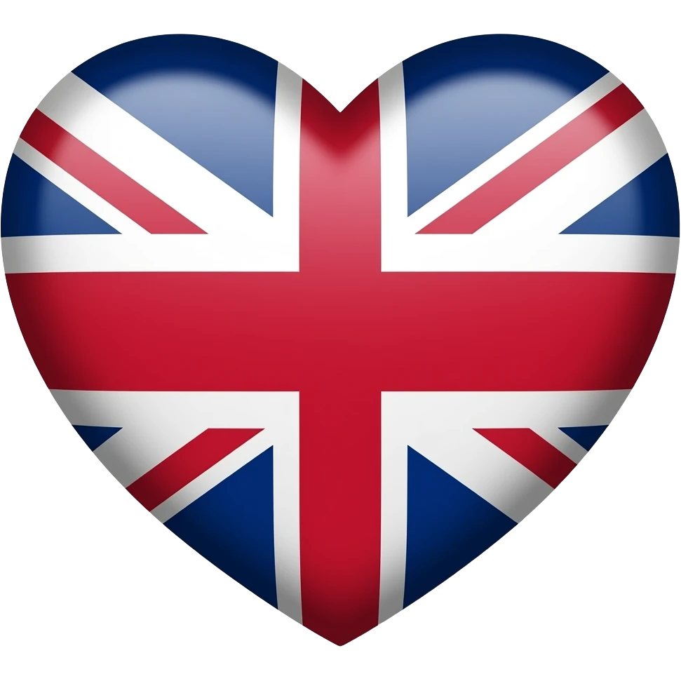 United Kingdom heart flag emoji