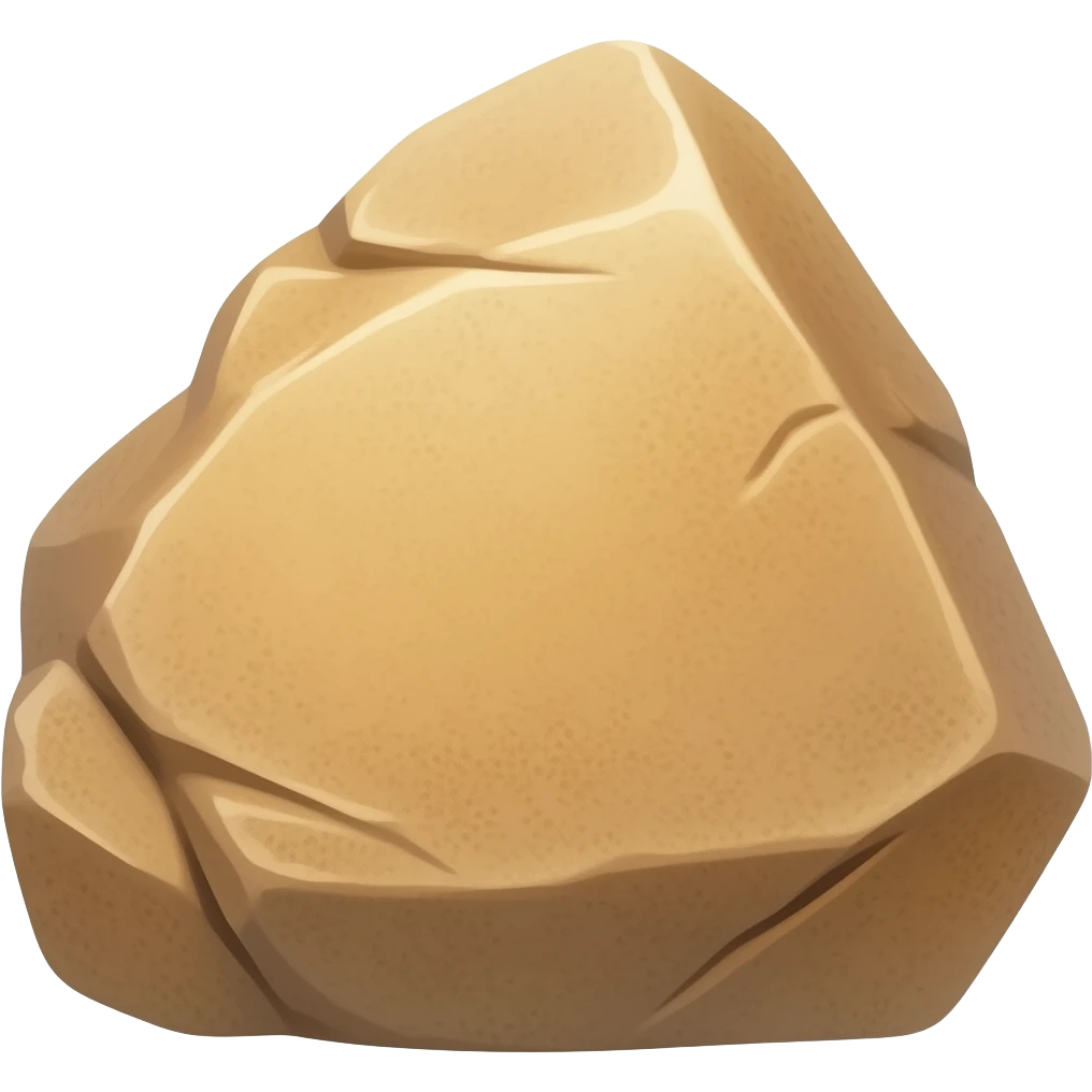 thick black outline, bright rock emoji, thick black outline, simple cartoon emoji