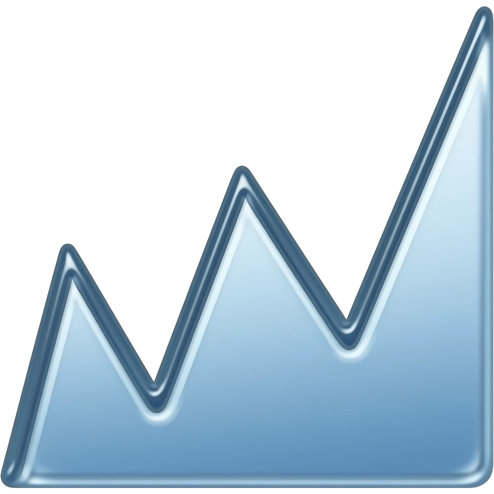 line graph with 2 zig zag lines emoji