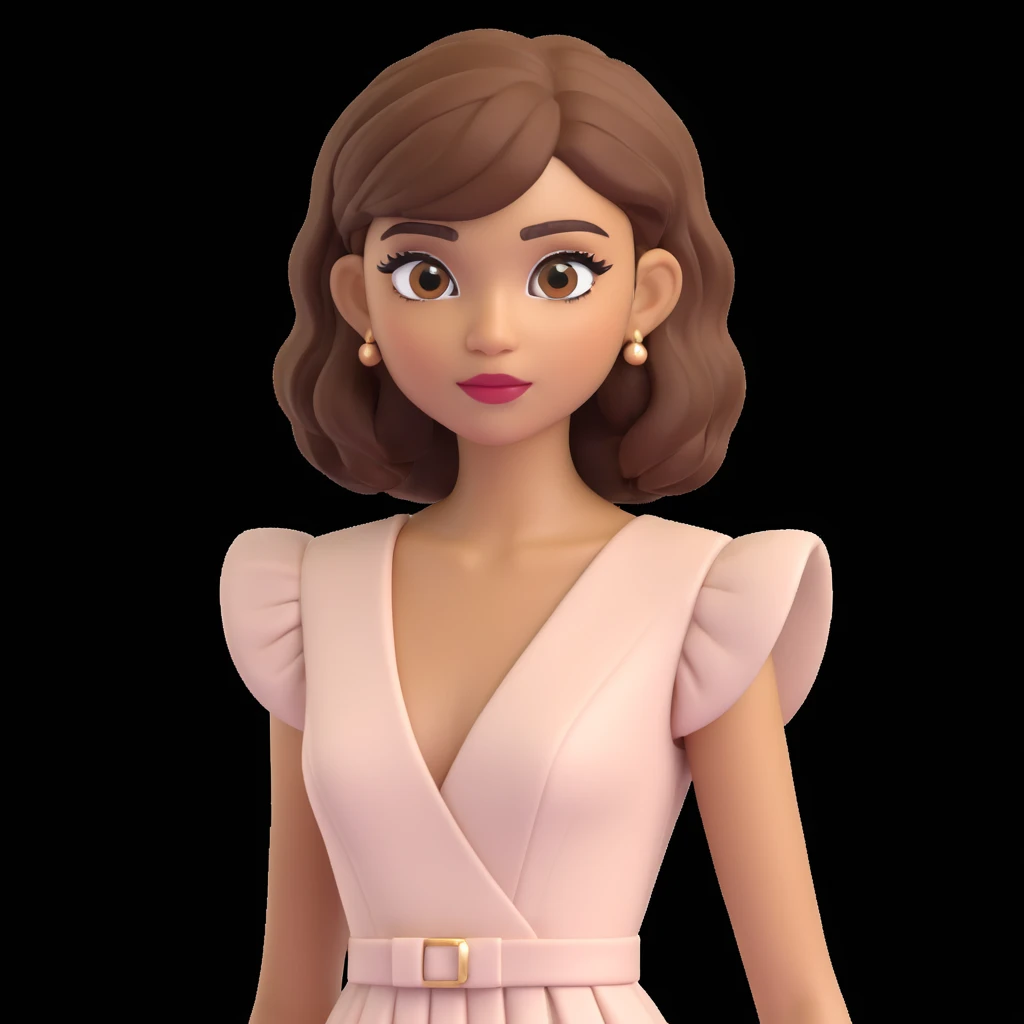 Zendaya as a classic 3D Disney princess, expressive and charming, large eyes, soft lighting, smooth skin, detailed hair, elegant dress, classic Disney look emoji