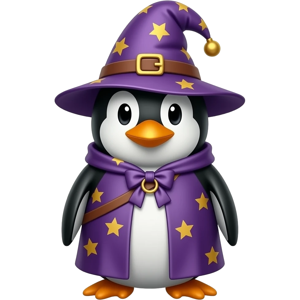 Penguin Wizard emoji