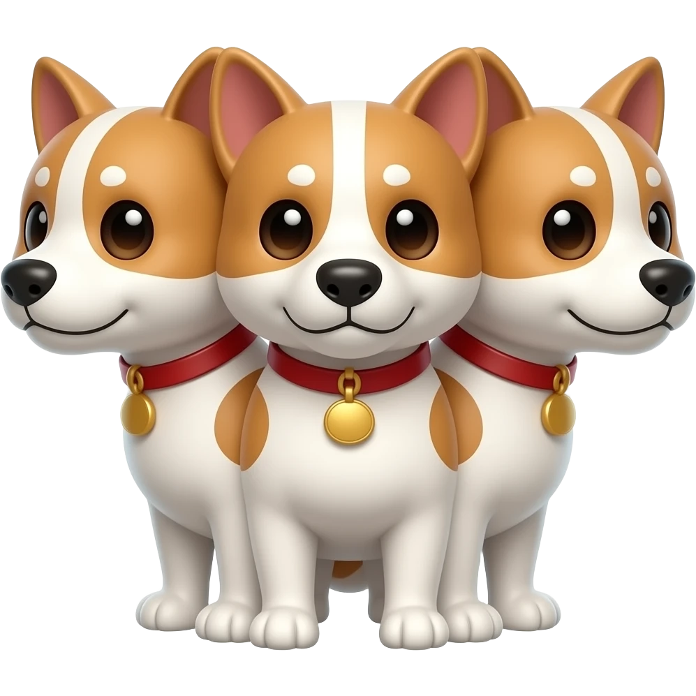 chibi three headed dog emoji